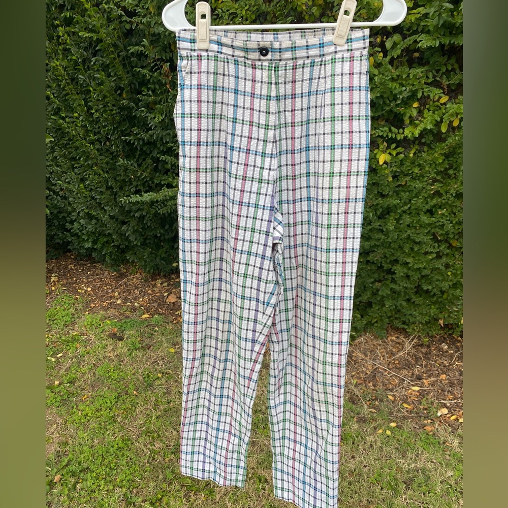 Vintage gingham plaid pants size 6 (modern 2)